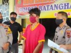 terduga pelaku perkosaan saat di Mapolres Batanghari (ist)