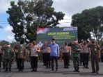 Apel gelar pasukan dalam rangka penegakan disiplin protokol Covid-19 dan persiapan new normal di Muaro Jambi.(Jambipers.com/Aden Hasan Efendy)