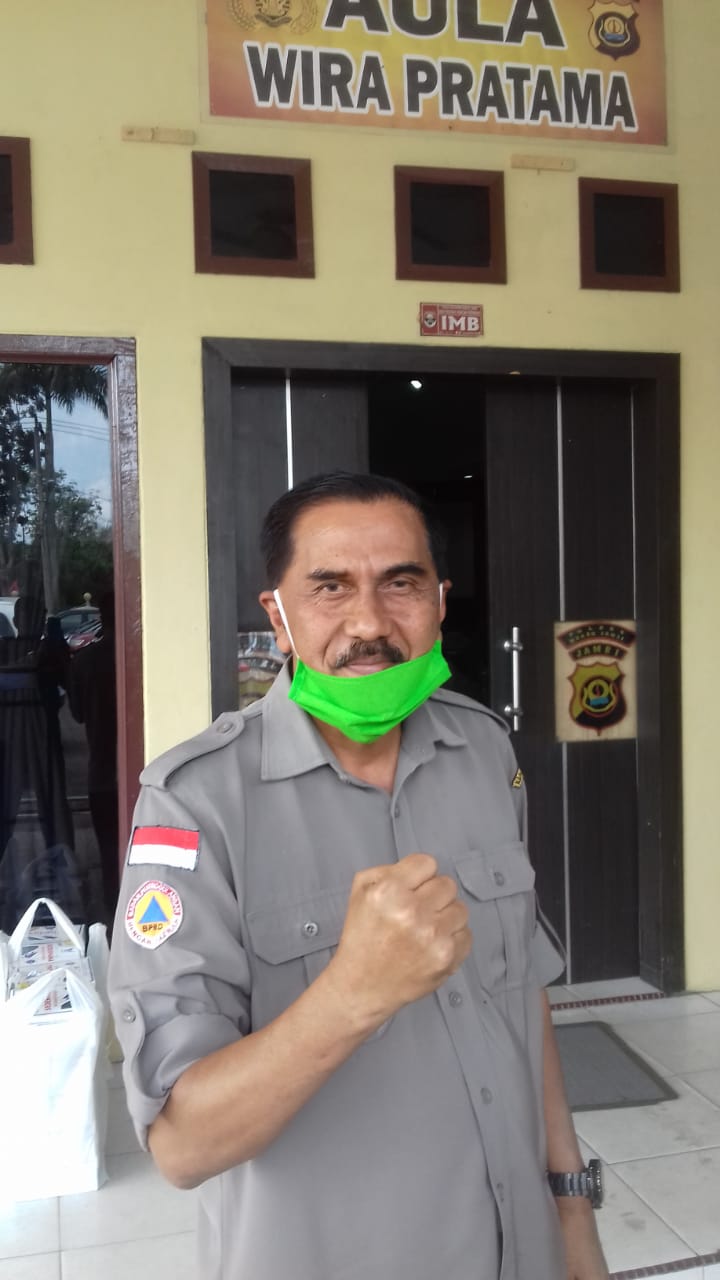 M.Zakir mantan Kepala BPBD Muaro Jambi.(Jambipers.com/foto:Raden Hasan Efendy)