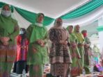Bupati masnah saat acara pelantikan pengurus muslimat NU