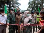 Peresmian Akses Jalan Hasil Karya Bhakti TNI 0415/Batanghari di Bahar Utara