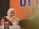 Bupati Masnah saat mengikuti rapat bersama Kementerian ATR