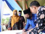 STAI Ahsanta dan Desa Rengas Bandung Tandatangani MoU Desa Binaan.(Foto:Raden Hasan Efendi)