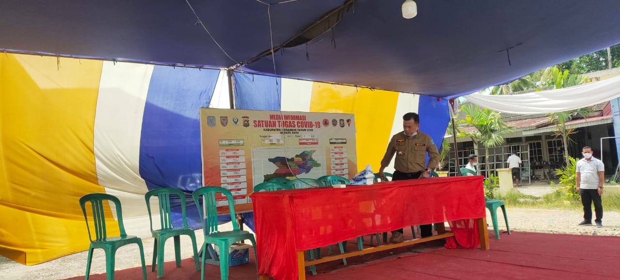 WhatsApp Image 2020-12-13 at 00.02.22 Bupati Al Haris dapati Pos Penanganan Covid-19 yang berada di Pasar Atas, Bangko dalam kondisi kosong.