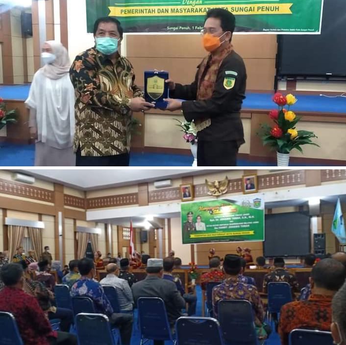 Wakil Wali Kota Sungai Penuh, H Zulhelmi sambut kunjungan Kajati Jambi.