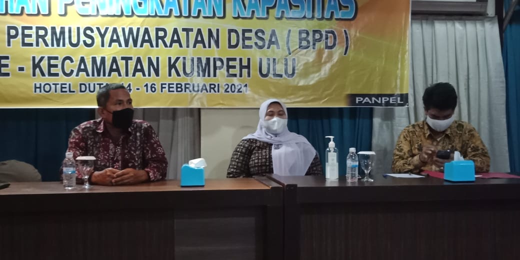 kegiatan pelatihan peningkatan kapasitas anggota BPD se-Kecamatan Kumpeh Ulu