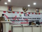 Sekda Provinsi Jambi H. Sudirman, S.H membuka secara resmi Rapat Monitoring dan Evaluasi Monitoring Centre for Prevention (MCP).