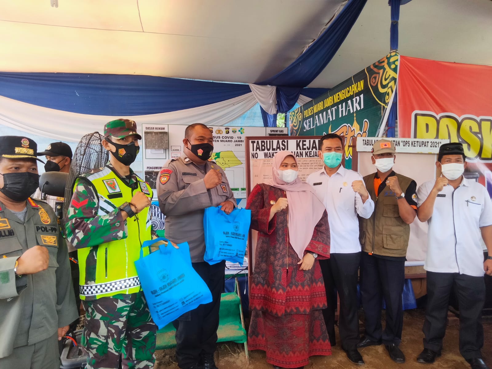 Bupati Masnah cek pos pengamanan dan penyekatan lebaran
