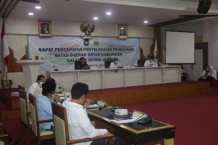 rapat percepatan penyelesaian penegasan batas daerah antar kabupaten dalam Provinsi Jambi