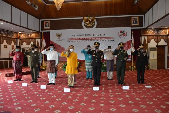 Pemprov Jambi peringati hari lahir Pancasila secara virtual.