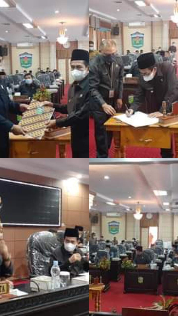 paripurna pengesahan perubahan Perda No 2 tahun 2010