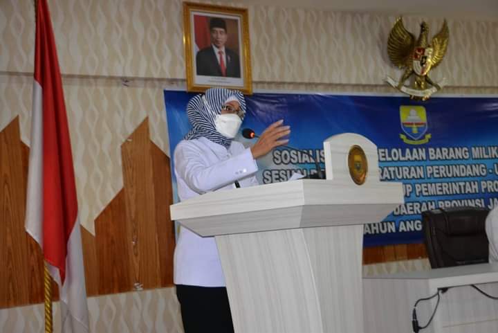 Pj Gubernur Jambi Dr.Hari Nur Cahya Murni, M.Si membuka secara resmi sosialisasi Peraturan Pemerintah tentang Pengelolaan Barang Milik Negara/Daerah.