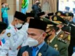 Ketua DPRD Kota Sungai Penuh H.Fajran,SP.,M.Si saat acara pengukuhan anggota Paskibraka Kota Sungai Penuh.