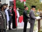 Ketua DPRD Sungai Penuh H Fajran saat membacakan teks proklamasi.