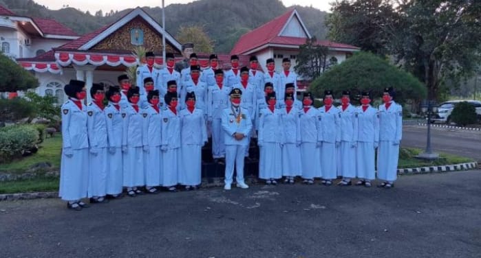 Tim Paskibraka Kabupaten Kerinci tahun 2021.