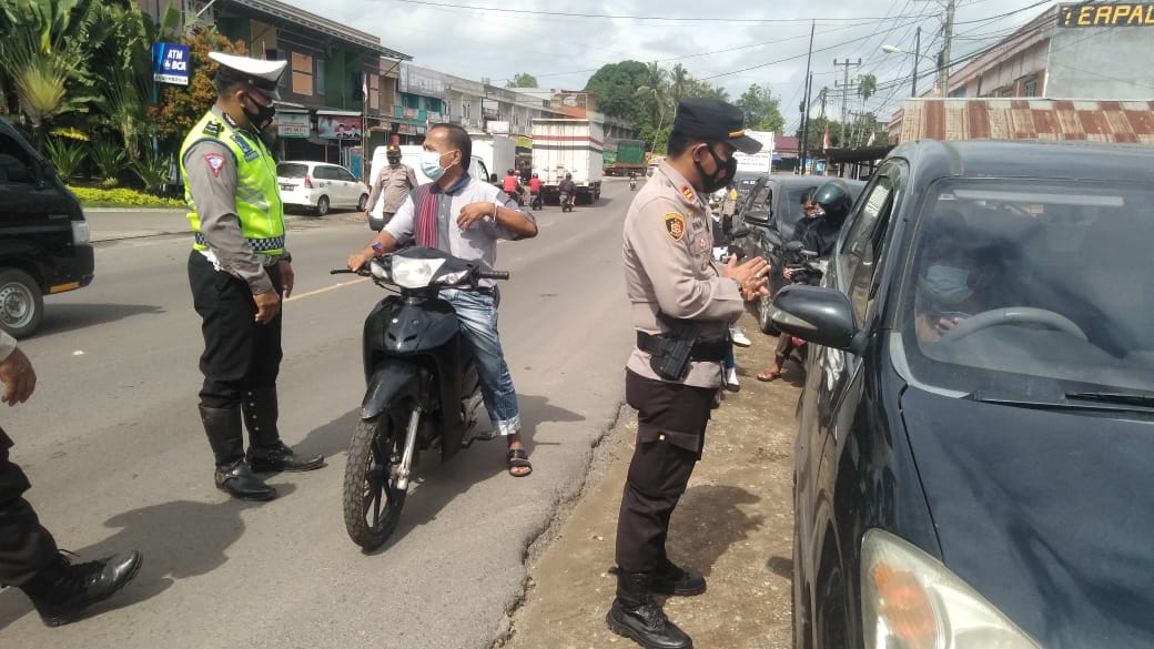 penyekatan penyeimbang di wilayah Polres Muaro Jambi.