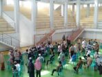 Vaksinasi Covid-19 di Gedung BSC Muara Bulian.