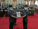 Ketua DPRD Kota Sungai Penuh H.Fajran,SP, M.Si. terima rancangan perubahan KUA-PPAS APBD tahun 2021.