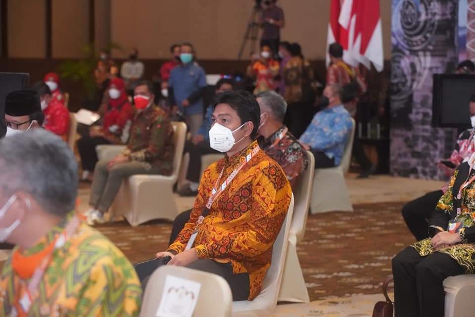 Bupati Batanghari Muhammad Fadhil Arief saat mengikuti Rapat Kerja Nasional XIII APKASI di Pecatu Ballroom BNDCC Nusa Dua, Badung, Bali.