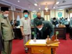 sidang paripurna pengesahan duan Ranperda Kota Sungai Penuh.
