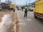 TKP Kecelakaan maut yang terjadi di Jalan Jambi - Bulian, tepatnya di RT 08 Desa Mendalo Darat.