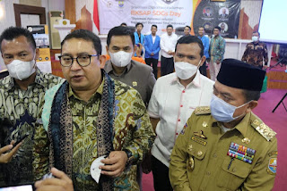 BKSAP Al Haris saat menerima kunjungan BKSAP DPR RI di Ruang Pola Kantor Gubernur Jambi.