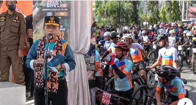 Acara pembukaan event berskala nasional Kerintji Mountain Bike Gran Fondo 2022.
