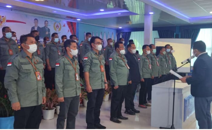 pelantikan dan pengukuhan 63 orang pengurus Komite Olahraga Nasional Indonesia (KONI) masa bakti 2021-2025