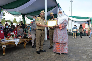 Apel Bulan Keselamatan dan Kesehatan Kerja (K3) Tingkat Provinsi Jambi Tahun 2022 di Pelabuhan Talang Duku Kecamatan Taman Rajo Kabupaten Muaro Jambi.