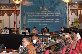 Rapat Koordinasi (Rakor) Pembelian dan Pemanfaatan Produk Dalam Negeri (P3DN), yang berlangsung di Auditorium Rumah Dinas Gubernur Jambi