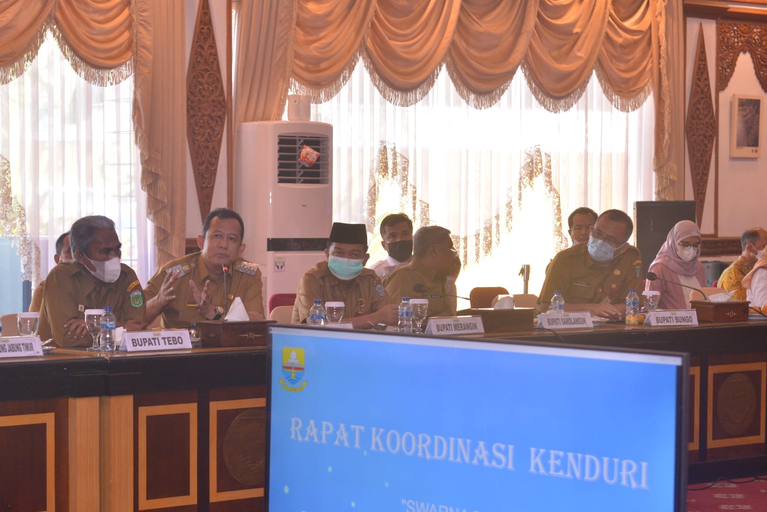 Wakil Bupati Muaro Jambi, Bambang Bayu Suseno, SP. MM. M.Si saat hadir dalam Rapat Koordinasi (Rakor) Kenduri Swarna Bumi Peradaban Sungai Batang Hari.