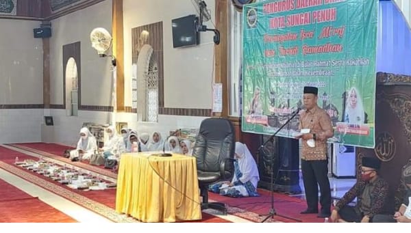 Acara peringatan Isra Mikraj dan Tarhib Ramadhan 1443 H oleh (PD-BKTM) Kota Sungai Penuh.