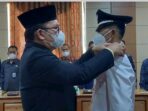 Wako Ahmadi melantik Itarlis sebagai Kepala Desa Tanjung Muda.