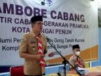 Wawako Alvia Santoni membuka secara resmi Jambore Cabang Gerakan Pramuka Kwartir Cabang Kota Sungai Penuh.