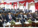 Wako Ahmadi dan Wawako Antos Hadiri Paripurna Istimewa DPRD Kota Sungai Penuh