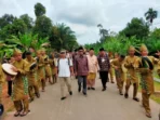 Wakil Bupati Batanghari H Bakhtiar menyambut kedatangan Tim Ekspedisi Daerah Aliran Sungai (DAS) Batanghari
