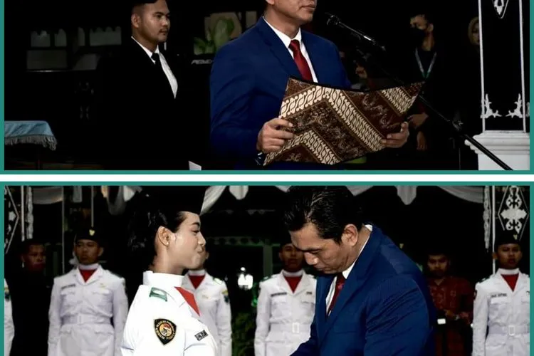 Bupati MFA Kukuhkan Petugas Pengibar Bendera Merah Putih