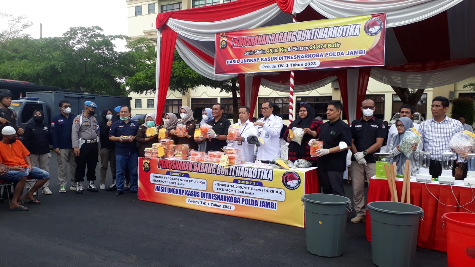 Direktur Resnarkoba Polda Jambi Komisaris Besar Polisi Thomas Panji Susbandaru