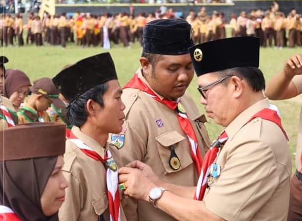 Apel dalam rangka memperingati Hari Pramuka ke-62 tahun 2023 tingkat Kota Sungai Penuh.