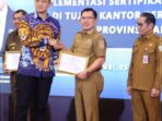 Wako Ahmadi Terima Penghargaan PTSL dari Mentri ATR/BPR RI