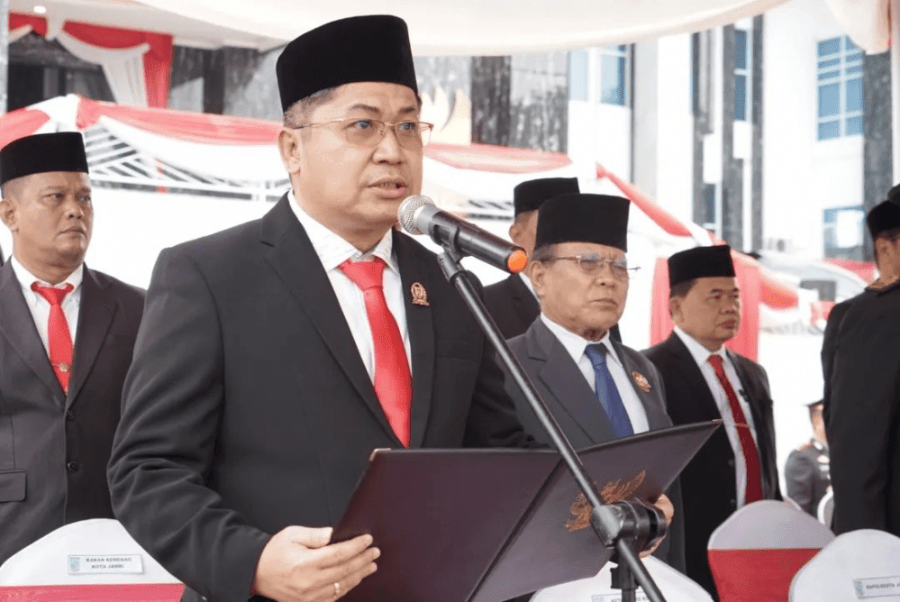 Ketua DPRD Kota Jambi Bacakan Teks Proklamasi saat Upacara HUT ke-79 RI 