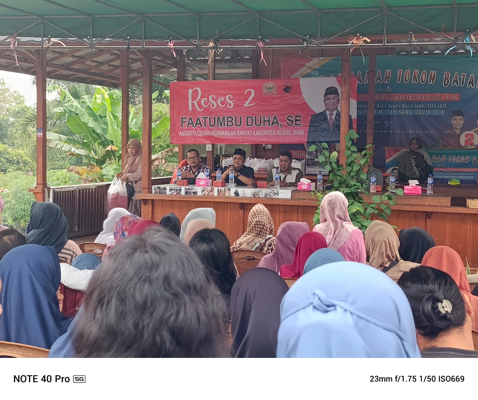 Anggota DPRD Muaro Jambi Faa Tumbu Duha melaksanakan kegiatan reses di RT 20 Desa Mendalo Darat