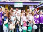 Pekan Gebyar Anak dan Orang Tua Tingkat Kabupaten Batang Hari di Posyandu Melati Desa Aro.