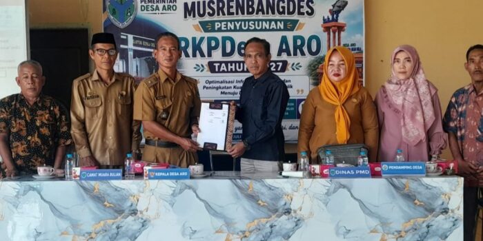 Pemerintah Desa Aro selenggarakan Musyawarah Perencanaan Pembangunan Desa (Musrenbangdes) pada Selasa (28/7/2026).